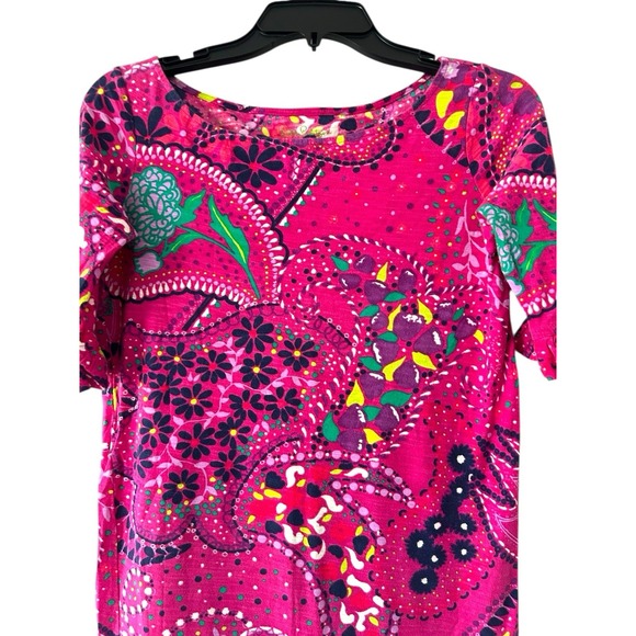 Lilly Pulitzer Women's Size XS 3/4 Sleeve Shift Dress Multicolor Paisley Vibrant - Picture 5 of 6